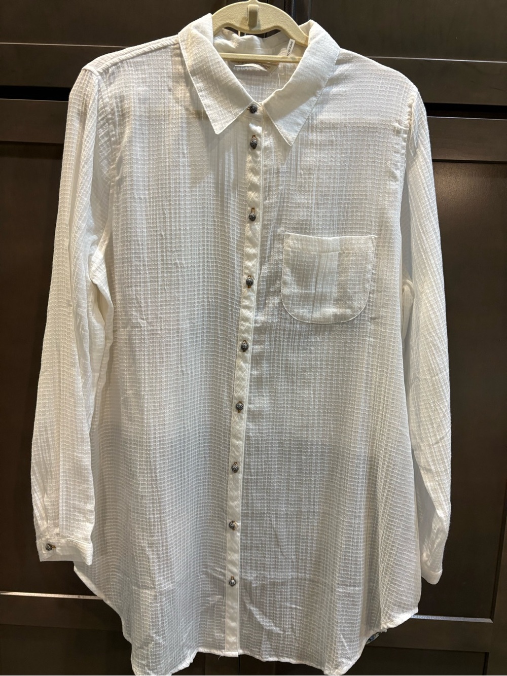 NWOT Soft Surroundings Lightweight Printed Back Tunic, XL